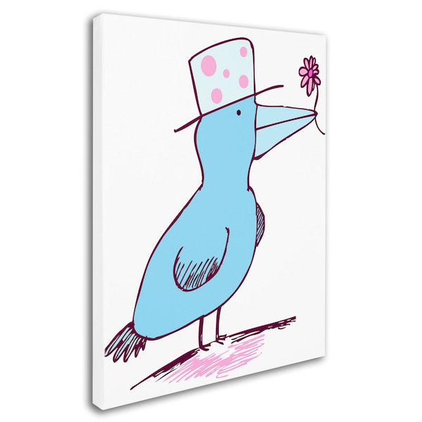 Carla Martell 'Flower Bird' Canvas Art,14x19